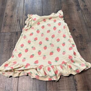 Garanimals Baby Girl Flutter Sleeve Dress With Strawberries - 18 Months